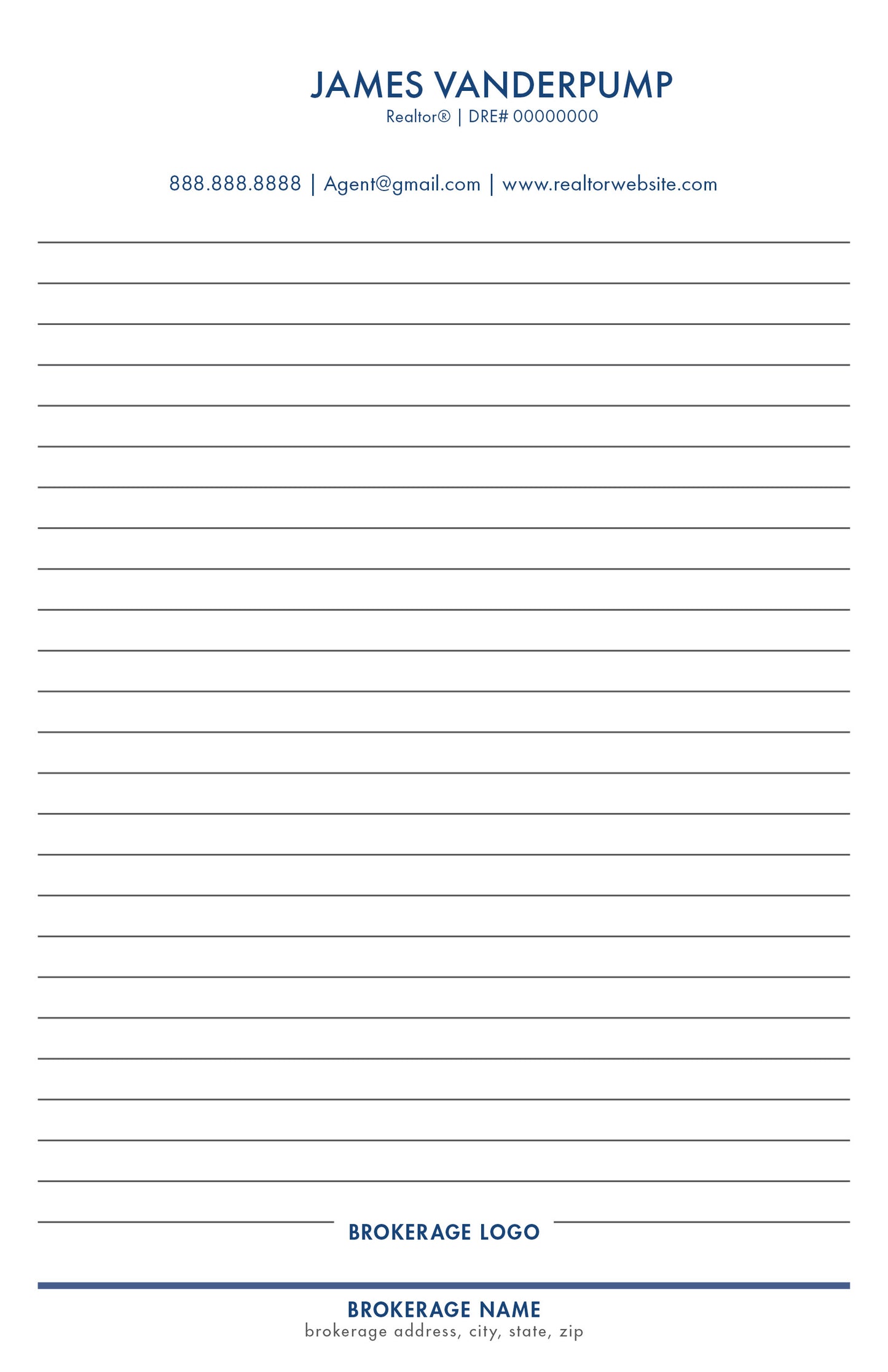 Simple 5.5" x 8.5" Notepad