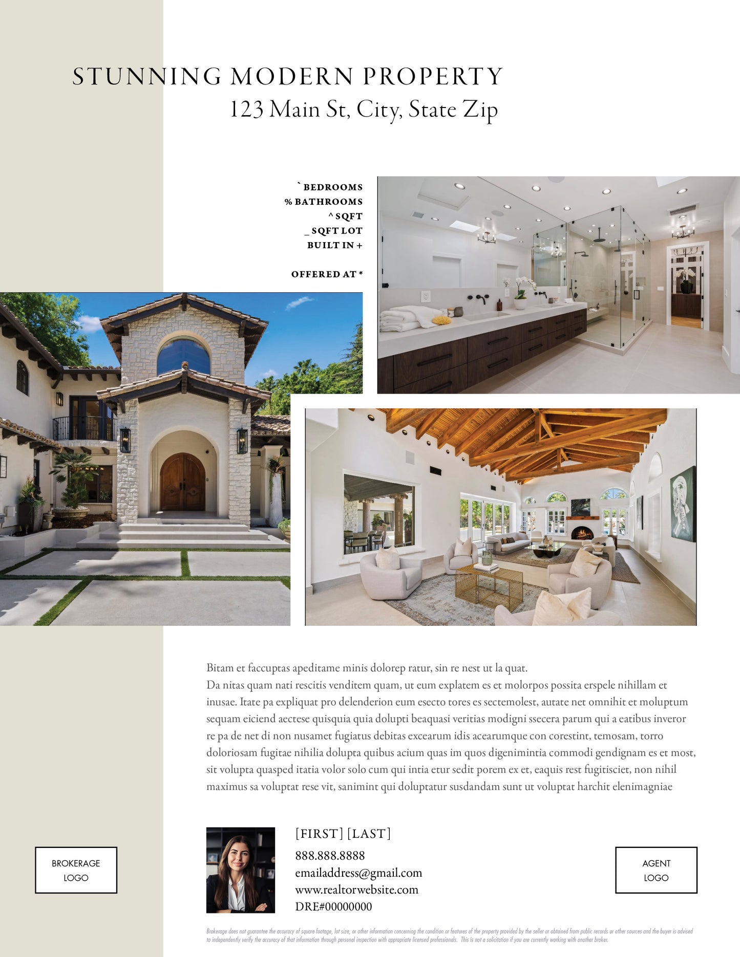 Luxury Tan Property Flyer